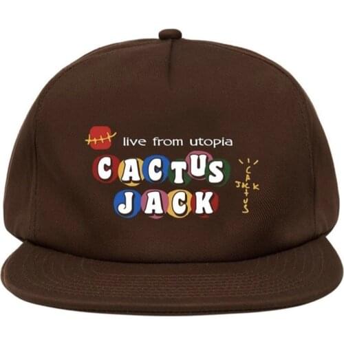 Travis Scotts Cactus Jack Snapback Cap Cotton Embroidery Baseball Cap For Men Women Adjustable Hip Hop Dad Hat Bone Dropshipping