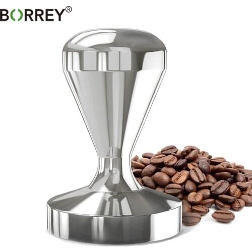 BORREY Solid Stainless Steel Coffee Tampers 58mm 57.5mm 51mm 49mm Espresso DIY Manual Coffee Machine Accessories Powder Hammer