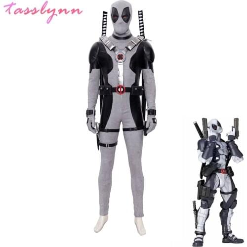 Superhero Movie Deadpool Cosplay Costume Wade Winston Wilson Bodysuit Deluxe Full Set Leather Mask Outfits Halloween Cosplay