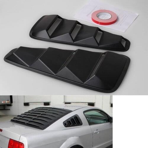 1Pair Window Louver Scoop Cover Vent Left & Right Side for Ford Mustang 2005 2006 2007 2008 2009 2010 2011 2012 2013 2014 2015