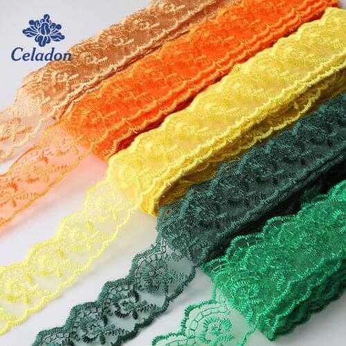 10Yard/lot Lace Ribbon Trim Fabric 40MM Embroidered Lace Trims For Wedding Home Party Decoration DIY Sewing Accessories