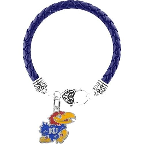 Newest Fashion Big Lobster Claw Clasps Leather Chain Charm Bracelets Team Jewelry Sport Souvenir Anniversary Fans Gift