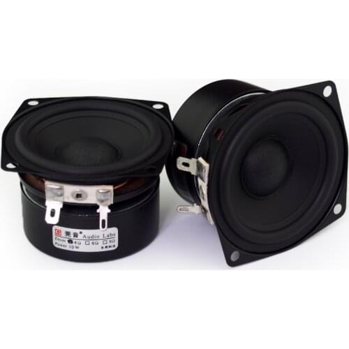 New 2pcs 10W Power 2.5" inch Woofer Speaker unit Audio full range Hi-Fi Bass Subwoofer car speaker Loudspeaker