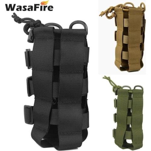 2021 New Tactical Molle Water Bottle Pouch Bag Military Outdoor Travel Hiking Drawstring Water Bottle Holder Kettle Carrier Bag