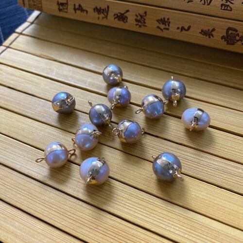 Natural Freshwater Pearl Pendant Two-hole Connector Suitable for DIY Jewelry Making Necklace Bracelet Accessories Wholesale