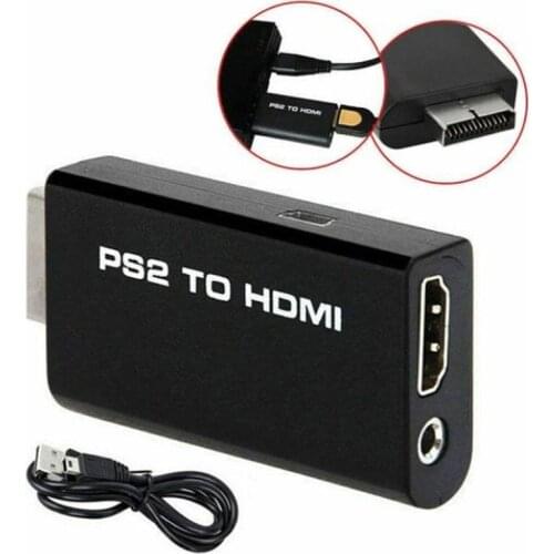 1Pcs PS2 To HDMI Audio And Video Converter Adapter With 3.5mm Audio Output For HDTV Monitor US