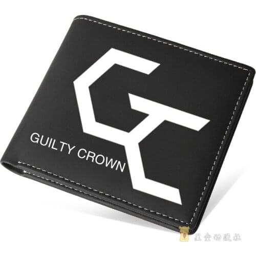 Guilty Crown Cosplay PU Leather Money Bag Short Wallet Card Holder Coin Purse Gift For Man Woman