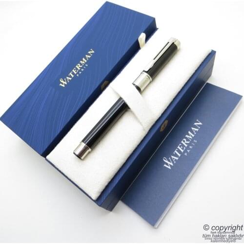 Waterman Perspective Black Roller Pen + Leather Sheath Gift Set | İsme Special Pen | Gift Pen