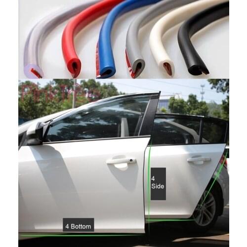 Rubber Rear Trunk Bumper Door Moulding Strips Black Transparent Blue White For Toyota Land Cruiser Prado FJ LC 150 120 Accessory