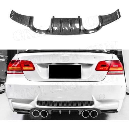 Carbon Fiber Rear Diffuser Spoiler for BMW 3 Series E92 M3 2008-2013 HM Style FRP Back Bumper Lip Guard Direct installation