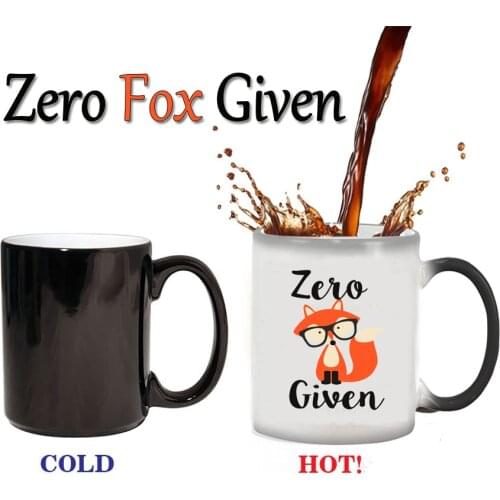 Light magic mug magic zero fox given mugs cup heat sensitive color changing coffee mug best gift for your friends and yourself