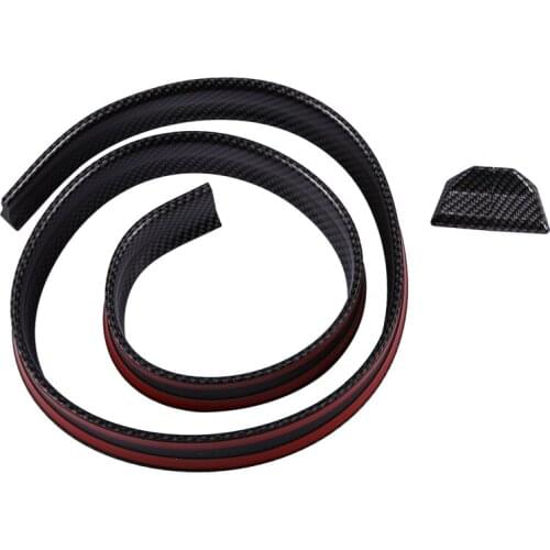 1.5M Universal Car Spoiler Carbon Fiber Rear Spoilers Roof Wings Trunk Lip 3D Sticker Kit Tail Rubber Body Trim Auto Accessories