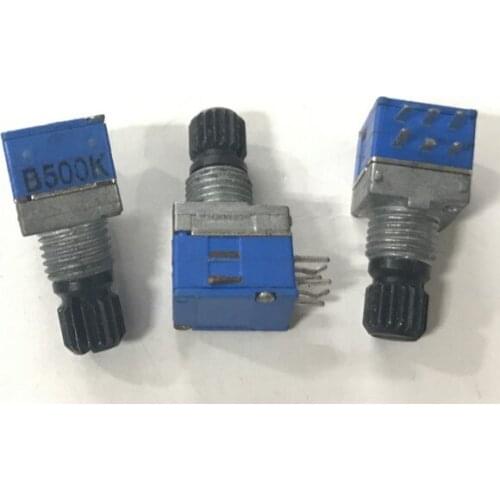 [VK] 09 type precision B500K double axial length 12mm volume rotating potentiometer power amplifier Double track