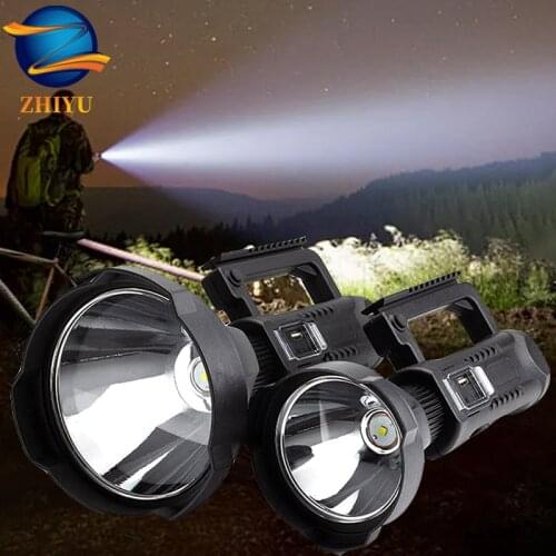 Super Powerful XHP70 Portable LED Flashlight Rechargeable Strong Momentum Power Bank Professional Field Rescue Torch Waterproof