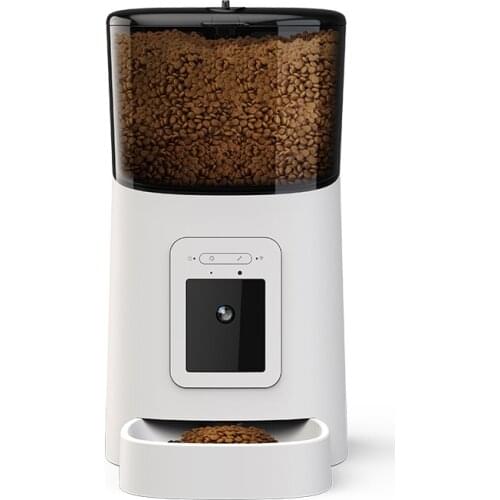 Built in camera can be connected to WiFi intelligent automatic feeder cat and dog pet feeder 6L