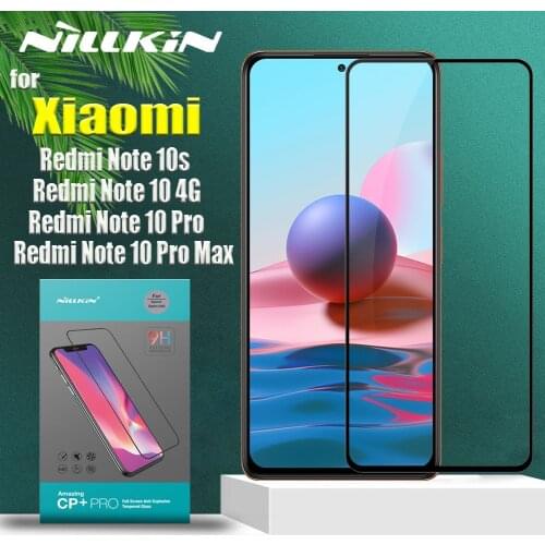 For Xiaomi Redmi Note 10 Pro Max 10s Tempered Glass Nillkin 9H Full Coverage Clear Safety Screen Protector on Redmi Note10 4G
