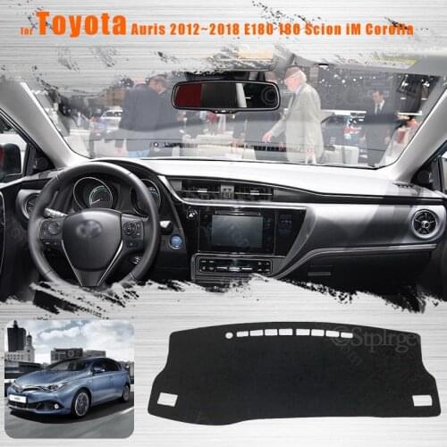 For Toyota Auris 2012~2018 E180 180 Scion IM Corolla Console Dashboard Suede Mat Protector Sunshield Cover