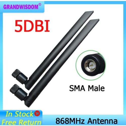 868MHz 915MHz Antenna 5dbi SMA Male Connector GSM 915 MHz 868 MHz antena outdoor signal repeater antenne waterproof Lorawan