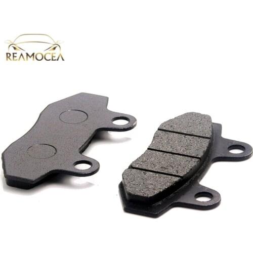 Reamocea 2Pcs Black Universal Motorcycle Parts Front Brake Pads Disc Pieces Fit For Motors ATV Scooters