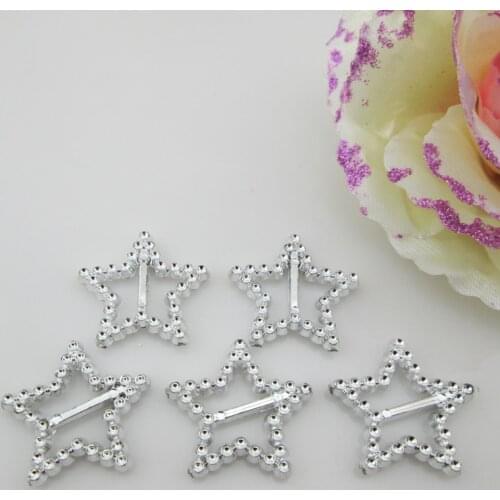 AB06 15mm)20pcs tiny star acrylic plastic buckles for garment accessory