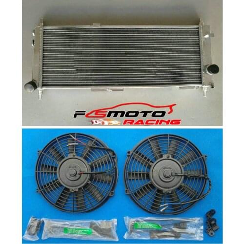 Aluminum Radiator & Fans FOR OPEL Combo Corsa B S93 Tigra A Vita Coupe Wagon 1.2/1.4/1.6L 16V 1993-2000 93 94 95 96 97 98 99 00