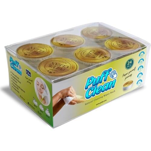 Pufai Puff Clean Natural Cleaning Wipes General Cleaning and Hygiene Purposes 24 Capsules 1 Boxes