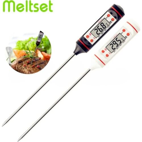 Digital Food Thermometer Stainless Steel Long Probe Electronic Cooking Thermometer For Cake Soup Fry BBQ Meat Kitchen Tools