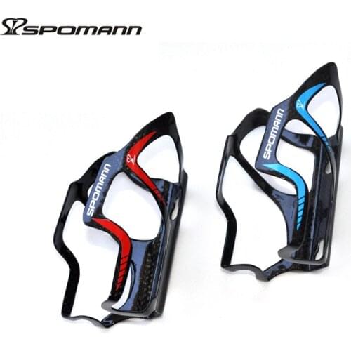 Hot selling SPOMANN bicycle water bottle cage carbon fiber water bottle cage bike water bottle cage bicycle parts free shipping
