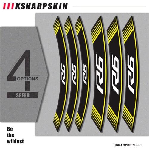 Wheel foil film personality tire logo decorative motorcycle sticker inner edge reflection decal for YAMAHA R6