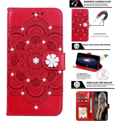 Redmi Go 7A K20 K30 Note 6 7 8 Pro 9S 8T Flower Flip Leather Case For Xiaomi Mi9 Lite Mi 9 9T A3 10 Cover CC9 CC9E Wallet Case