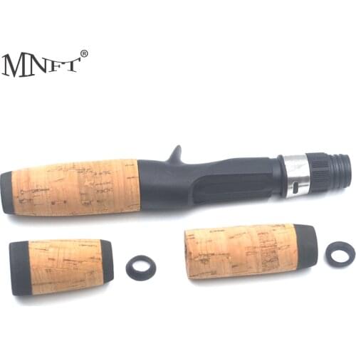MNFT 1Set Cork Split Grip Rod Handle Kit Baitcast Fishing Rod Building and Repair Tools with Plastic Reel Seat Rear Grip