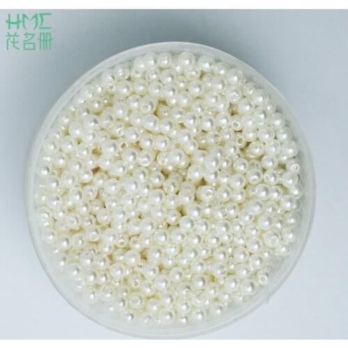 Fashion 20/18/16/14/12/10/8/6/4/3 mm ABS Pearl White/Ivory Beads For DIY Earrings Necklace Bracelet Accessories