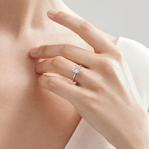 Fashion Wedding Rings for Women Silver 925 Real Diamond Bohemia Fine Luxury Jewelry Propose Valentines Day Gift 2021 New Rings