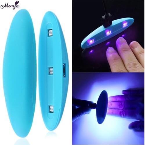 Monja Radom Color 3W Nail Art UV Gel Polish Dryer Mini Portable USB LED UV Light Lamp Gift Use Home Travel Machine Tool