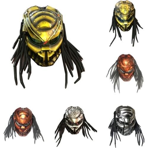 Motorcycle Accessories Full Enclosure Helmet Racing Motocross ATV LED Moto Capacete Off-road Predator Mask Motorcycle Helmet