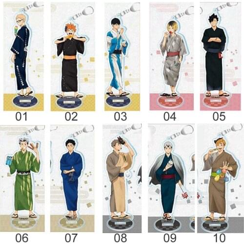 New Volleyball Youth Stand Keychain Haikyuu Hinata Acrylic Stand Figure Model Anime Keychain Jewelery