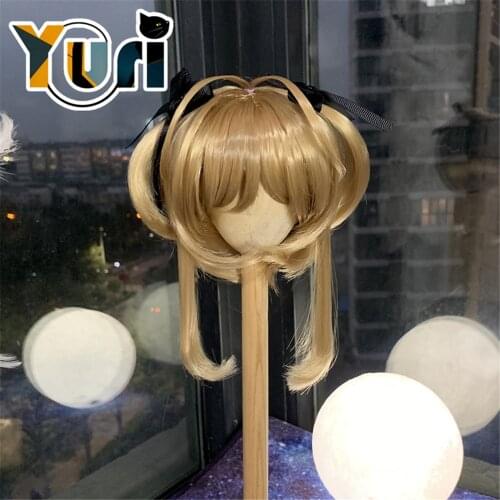 Cardcaptor Sakura Kinomoto Sakura Doll Use Short Wig Cosplay Hairpiece 1/3 1/4 1/6 BJD Doll Handmade Wig Hair C