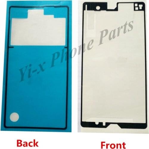 20pcs/lot Front LCD Display Screen + Back Waterproof Adhesive Glue Tape Sticke for Sony Xperia Z L36 L36H C6602 C6603 C6606