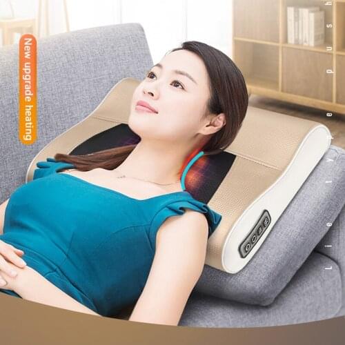 Heating Neck Shoulder Back Leg Body Massage Pillow Electric Shiatsu Acupoint Massager Device Cervical spondylitis relief