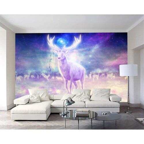 Beibehang Custom 3d wallpaper fantasy elk landscape art mural living bedroom corridor children room photo wallpaper papier peint