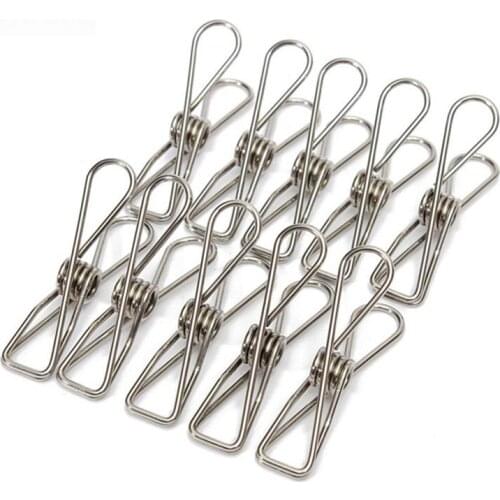 5.5*2.5cm Spring Clothes Clips Stainless Steel Pegs For Socks Photos Hang Rack Parts Practical Portable Holder Accessories