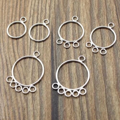 4pcs/lot Earring Accessories 925 Sterling Silver Jewelry Finding Ear Hoop DIY Connector Dangle for Hoop Earring Jewelry Making