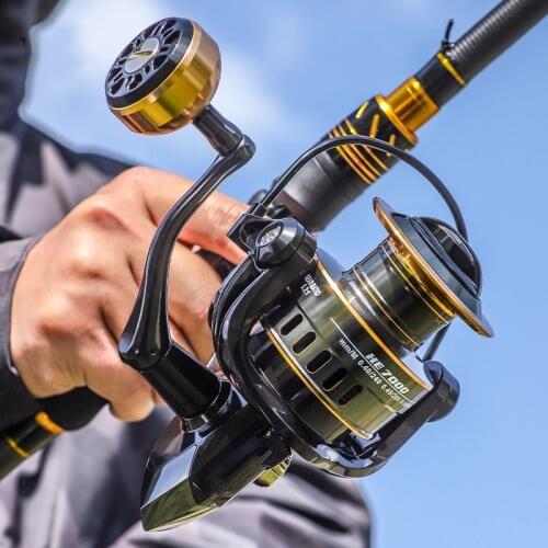 Spinning Reel Fishing Reel 500-7000 Drag 10kg Metal/EVA Ball Grip Spool Spinning Reel Saltwater Reel Carp Reel Fishing pesca