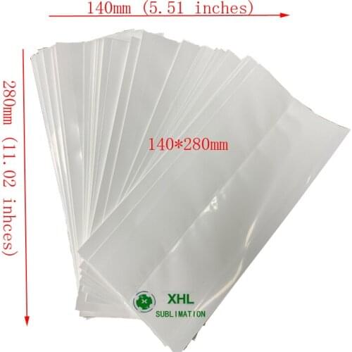 XHL-SUB9080 Customized White Sublimation Heat Sleeve Film Shrink Wrap Film for Full Image by Heat Transfer Printing