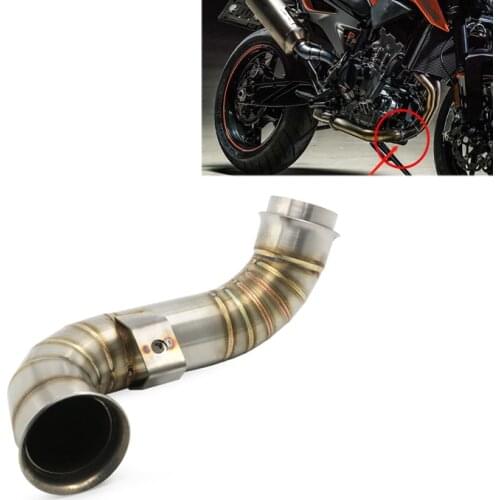 Eliminator Exhaust Mid Link Pipe For 790 2018-2019 Slip-on Muffler Eliminator Middle Pipe Exhaust Escape Air Pressure