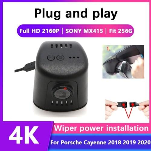 Easy to install Car DVR Video Recorder Dash Cam Camera For Porsche Cayenne 2018 2019 2020 Full HD 2160P Novatek 96670+SONY MX415