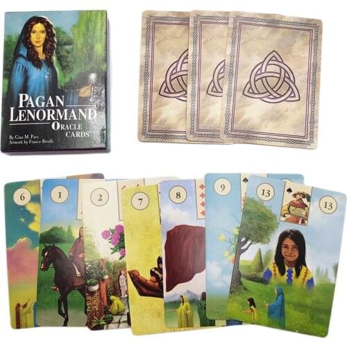 Pagan Lenormand Oracle Cards English Version Mysterious 38 Tarot Deck Divination Fate Friend Party Entertainment Board Game