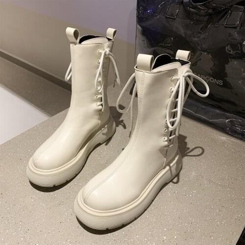 2021 New Style European and American Trendy Round Head Fashion Belt Buckle Women Boots BC1434 Size 35-40