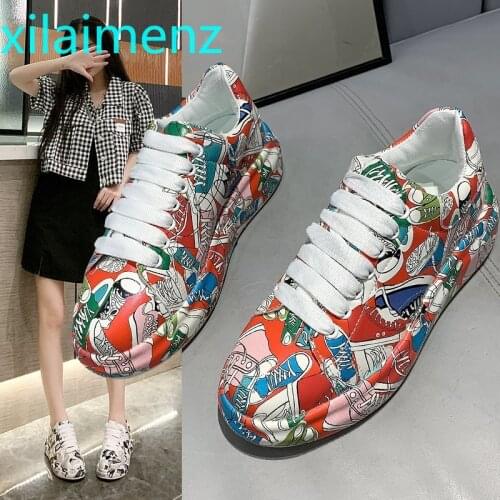 2021 New Womens Vulcanized Shoes Ins Star with The Same Casual Womens Shoes Platform Sneakers Woman Sneakers