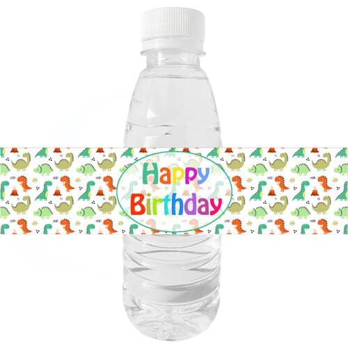 10pcs/lot Dinosaur Party Bottle Stickers Water Bottle Labels Paper Labels DIY Happy Kids' Birthday Party Supplies For Boys